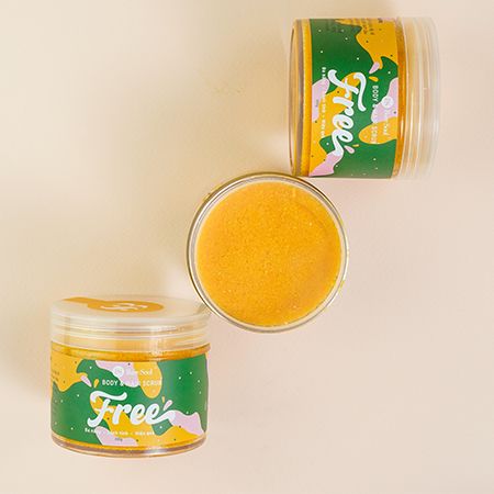 Combo Muối tắm gội BareSoul Free Body & Hair Scrub 300g + Xịt kháng khuẩn LIVE 100ml