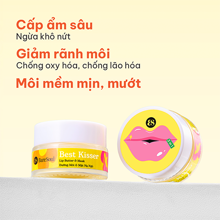 Mặt nạ ngủ cho môi kiêm son dưỡng Baresoul Best Kisser Lip Balm & Mask 10g