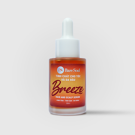 Tinh Chất Dưỡng Da Đầu và Tóc Mềm Mượt, Giảm Rụng Tóc, Phục Hồi Tóc BareSoul BREEZE Hair & Scalp Serum 30ml