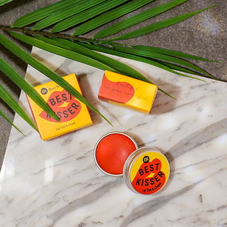 Combo bánh xà phòng BareSoul Herbal Scrub & Soap giảm mụn cơ thể 100g + Son dưỡng màu Best Kisser Lip Tint & Cheek 10g