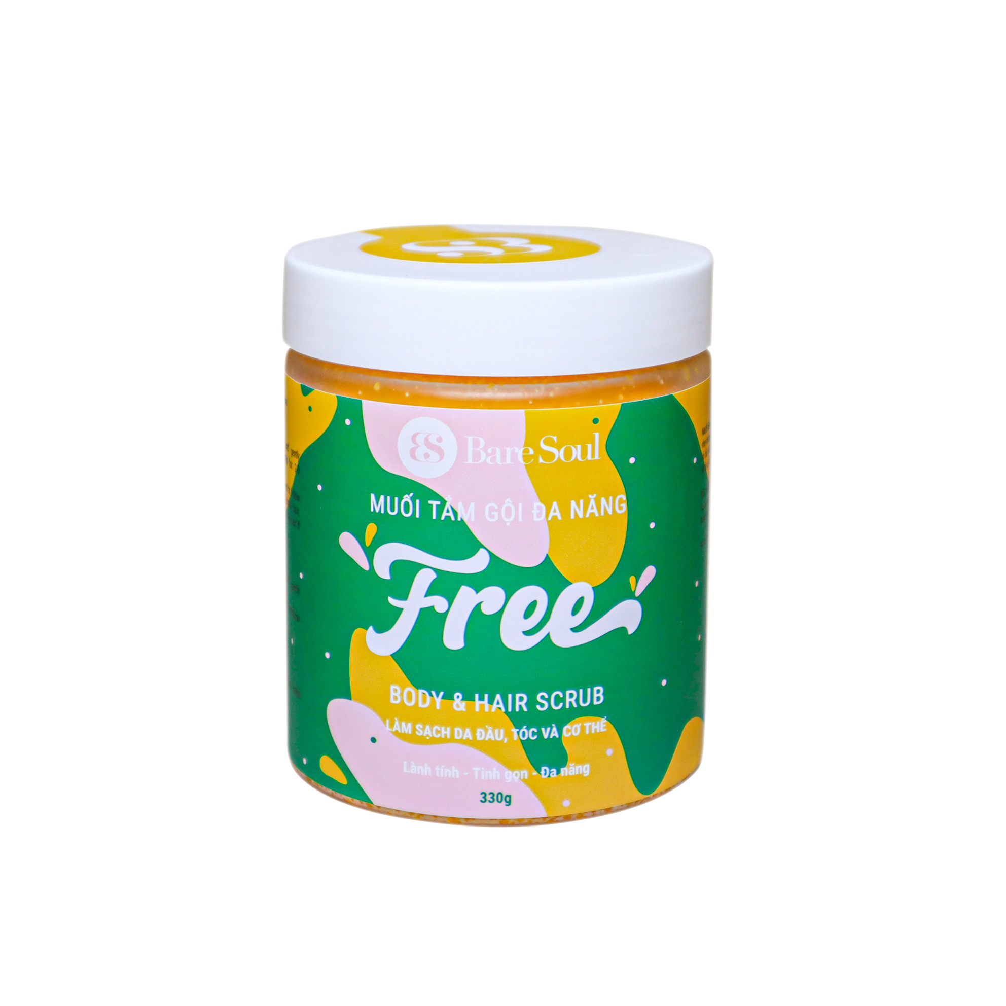Combo 2 muối tắm Baresoul Free Body & Hair Scrub 2x300g