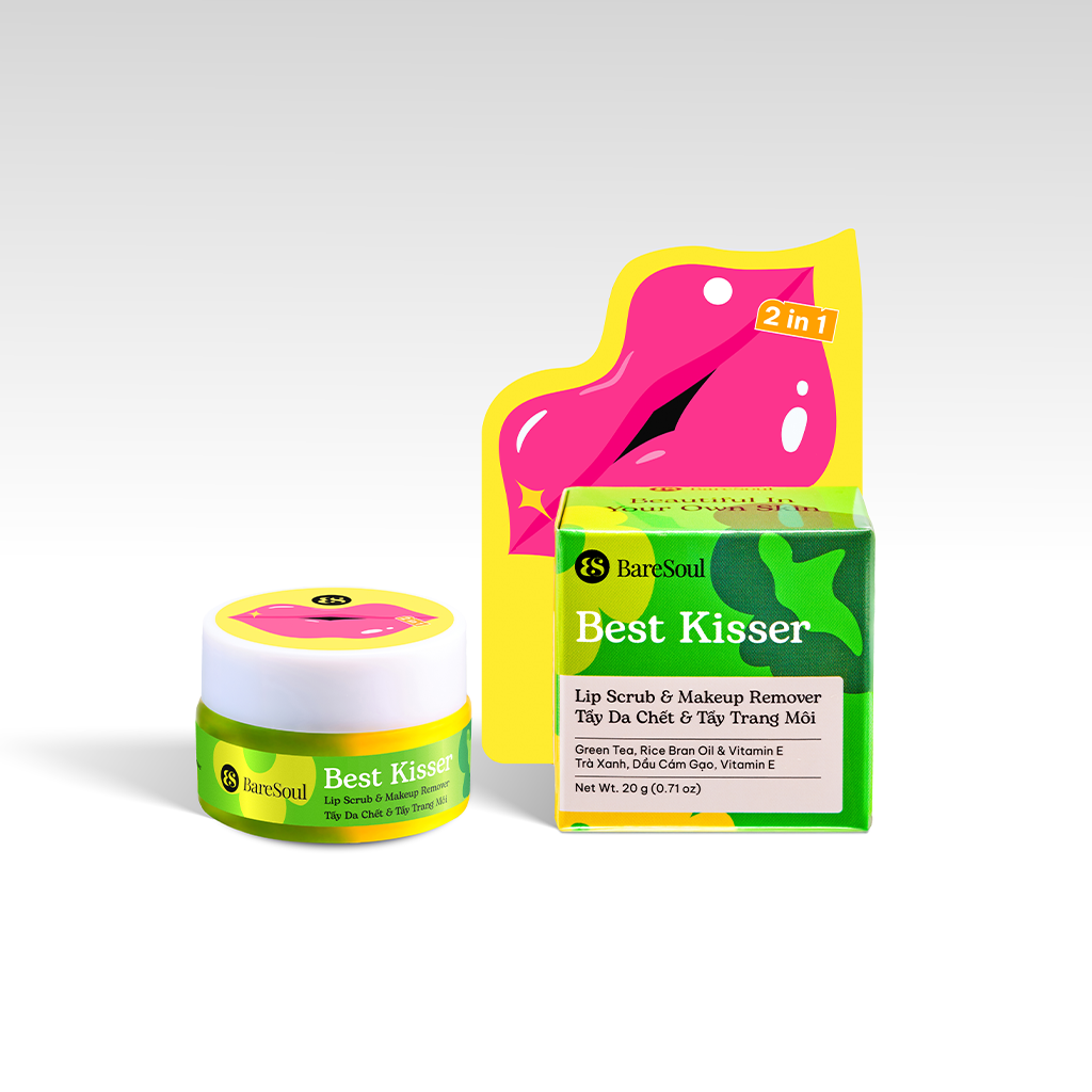 Tẩy Da Chết Kiêm Tẩy Trang Môi BareSoul Best Kisser Lip Scrub & Make Up Remover 20g
