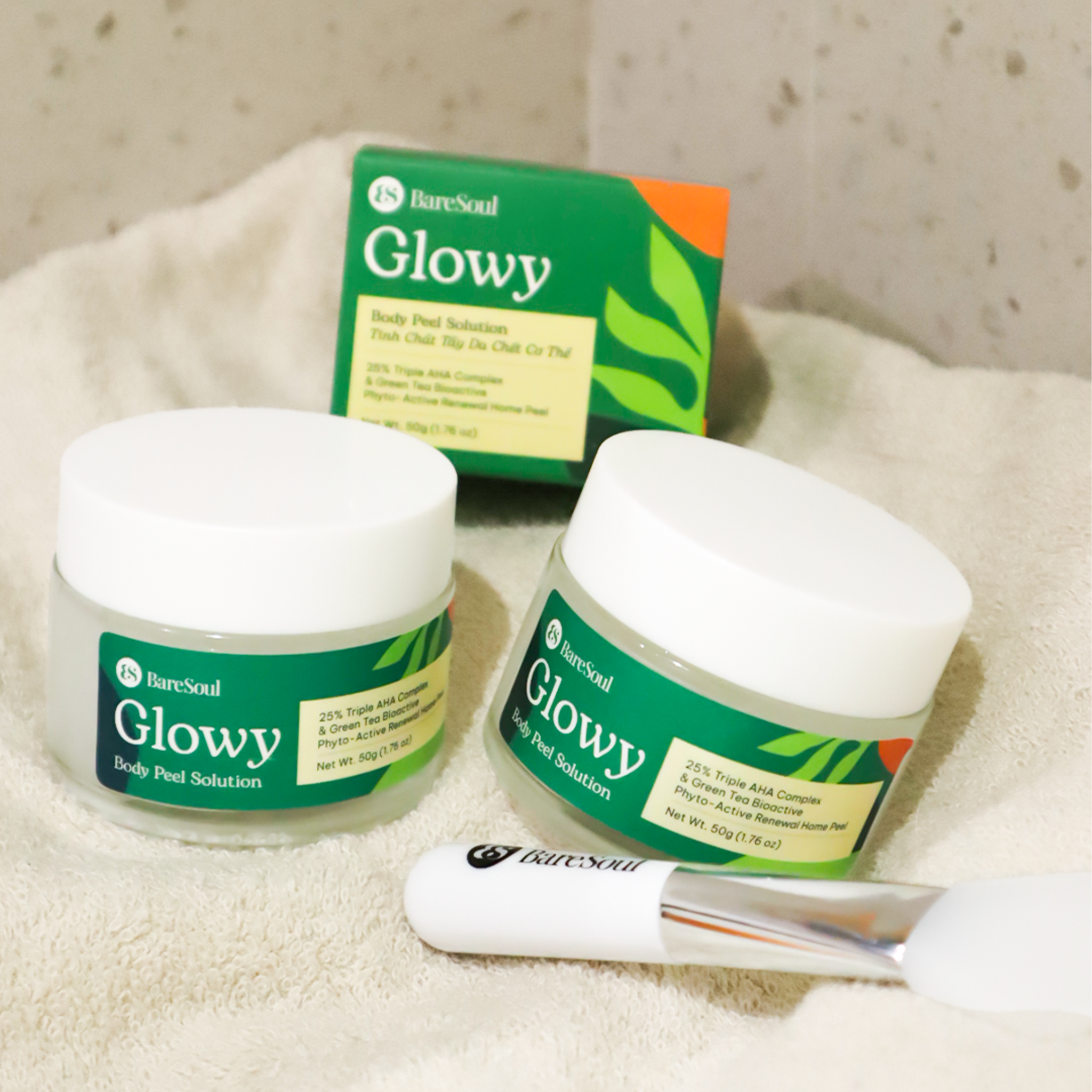 (Công thức mới) Tinh chất tẩy da chết cơ thể Glowy Body Peel Solution 50G