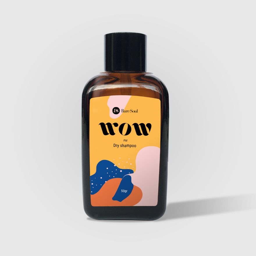  Dầu gội khô thiên nhiên giảm dầu thừa, giảm bết và làm phồng tóc BareSoul WOW Dry Shampoo 50g 