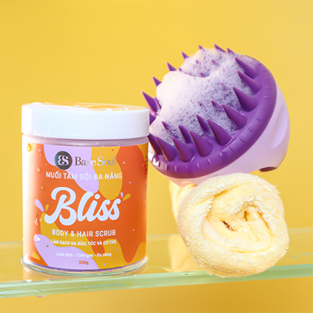 Lược Gội Đầu Cao Cấp Silicone BareSoul Massage Đầu Giảm Stress, Ngừa Rụng Tóc