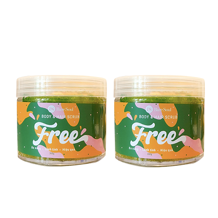 Combo 2 muối tắm Baresoul Free Body & Hair Scrub 2x300g
