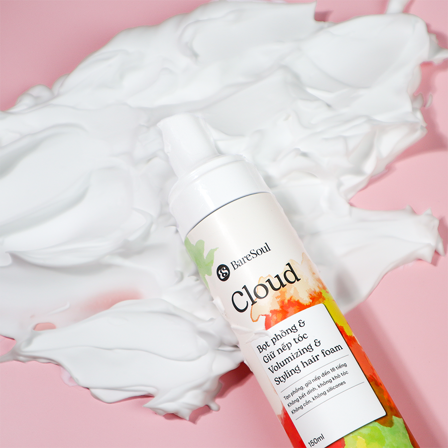 Bọt phồng và giữ nếp tóc BareSoul Cloud Styling Hair Foam 150ml