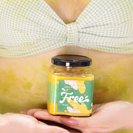 Combo muối tắm Baresoul Free Body & Hair Scrub 300g + Bánh xà phòng Herbal Scrub & Soap giảm mụn và thâm cơ thể 100g +Túi thảo mộc đa năng Mindful Herbal Bag 3x20g