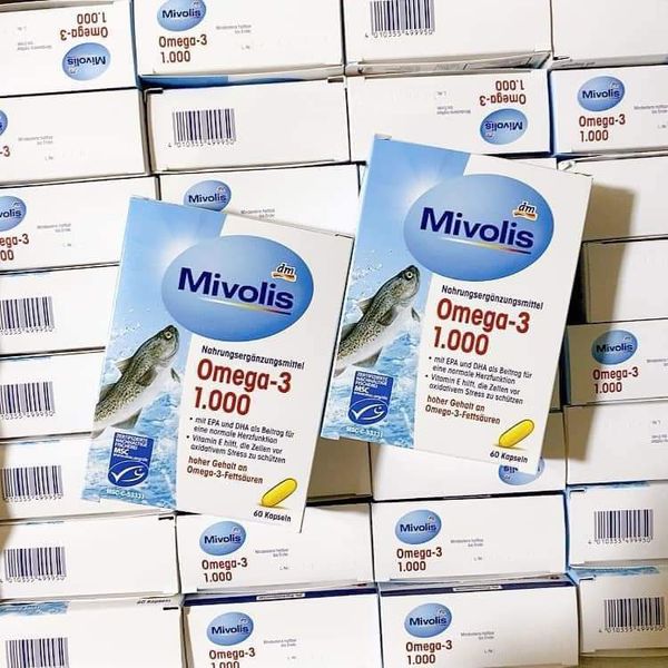 Viên Dầu Cá Mivolis Omega 3 1000 mg + Vitamin E, 60 Viên – Anh Thư Hàng Đức