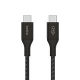  Cáp USB C - C vỏ dù, công suất 240W, USB-C PD3.1, 2 mét, màu đen Belkin 