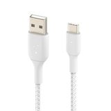  Cáp sạc Belkin USB Type C BOOST CHARGE vỏ dù chứng chỉ USB-IF 12W 1m & 2m (tương thích iPhone 15) 