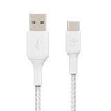  Cáp sạc Belkin USB Type C BOOST CHARGE vỏ dù chứng chỉ USB-IF 12W 1m & 2m (tương thích iPhone 15) 