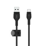  Cáp sạc USB Type C BOOST↑CHARGE™ PRO Flex Belkin vỏ silicon bọc dù 60W 1m (tương thích iPhone 15) 