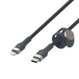  Cáp BoostCharge™ PRO Flex USB-C to Lightning vỏ silicon bọc dù kèm nút nam châm 