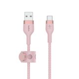  Cáp sạc USB Type C BOOST↑CHARGE™ PRO Flex Belkin vỏ silicon bọc dù 60W 1m (tương thích iPhone 15) 