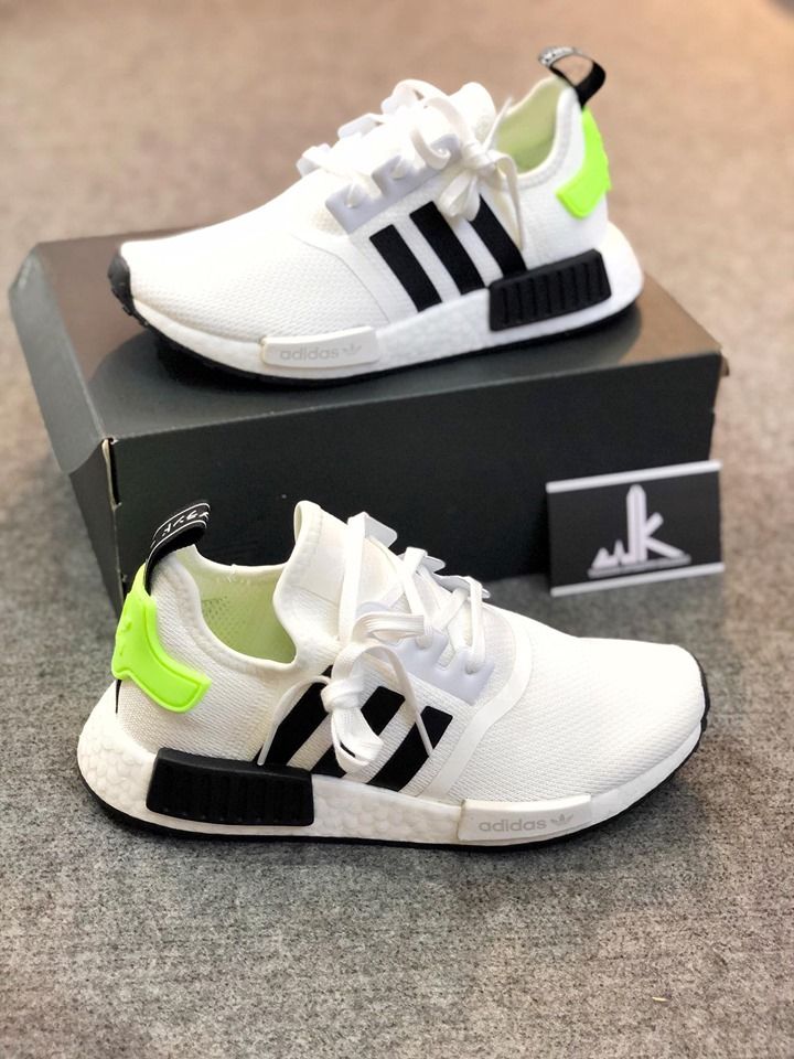 FW2699 - NMD R1 J 'White Black Signal Green'