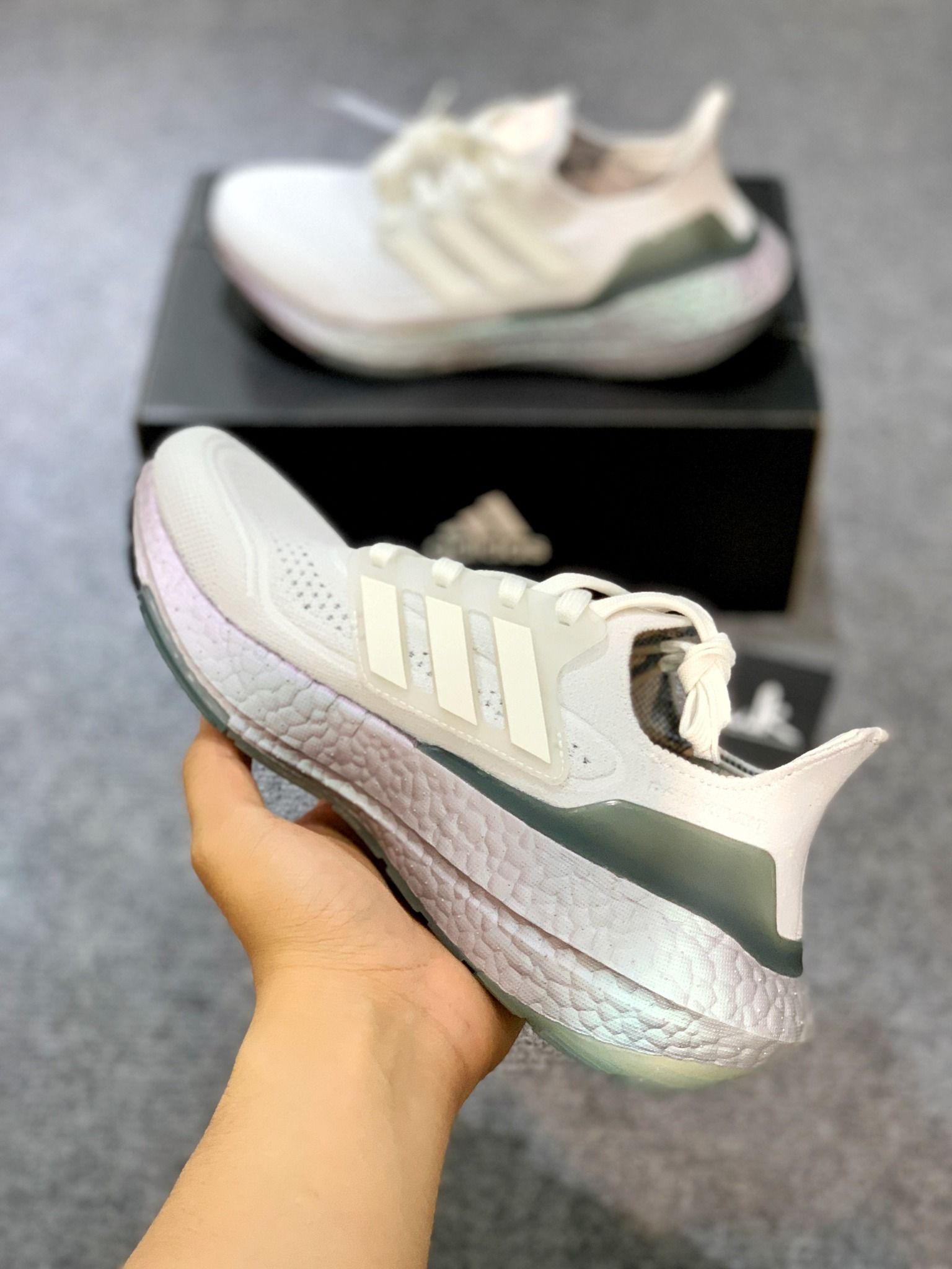  FY0383 Ultraboost 21 Crystal White 