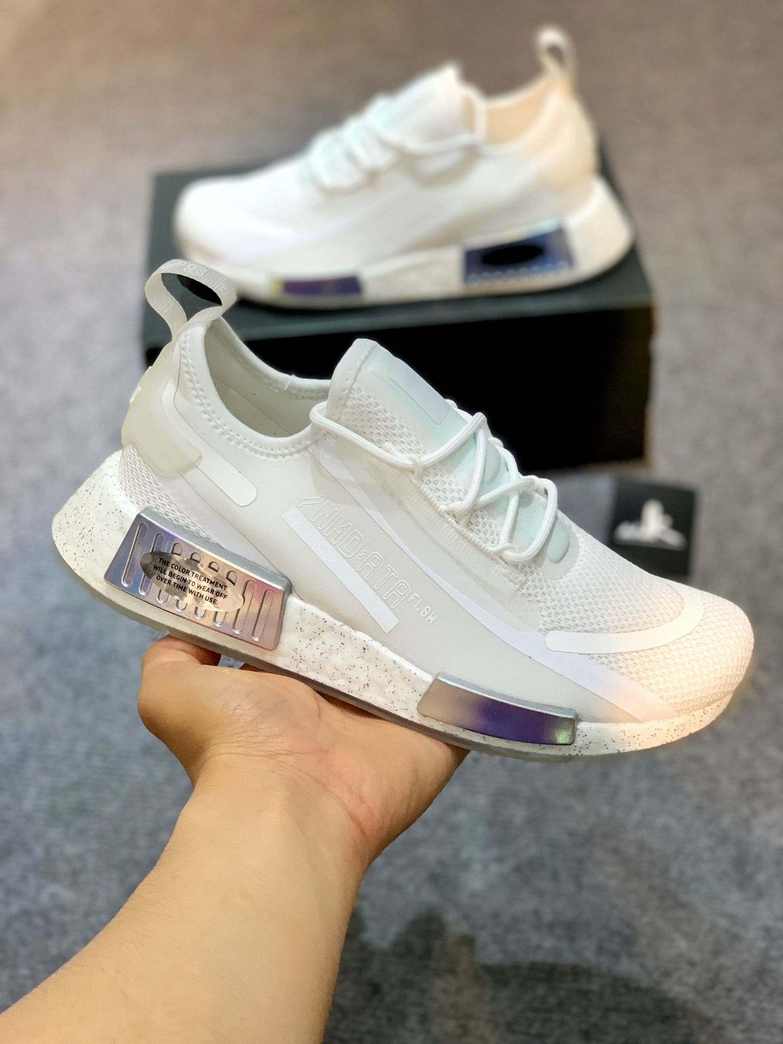  GZ9289 NMD R1 Spectoo White Iridescent 