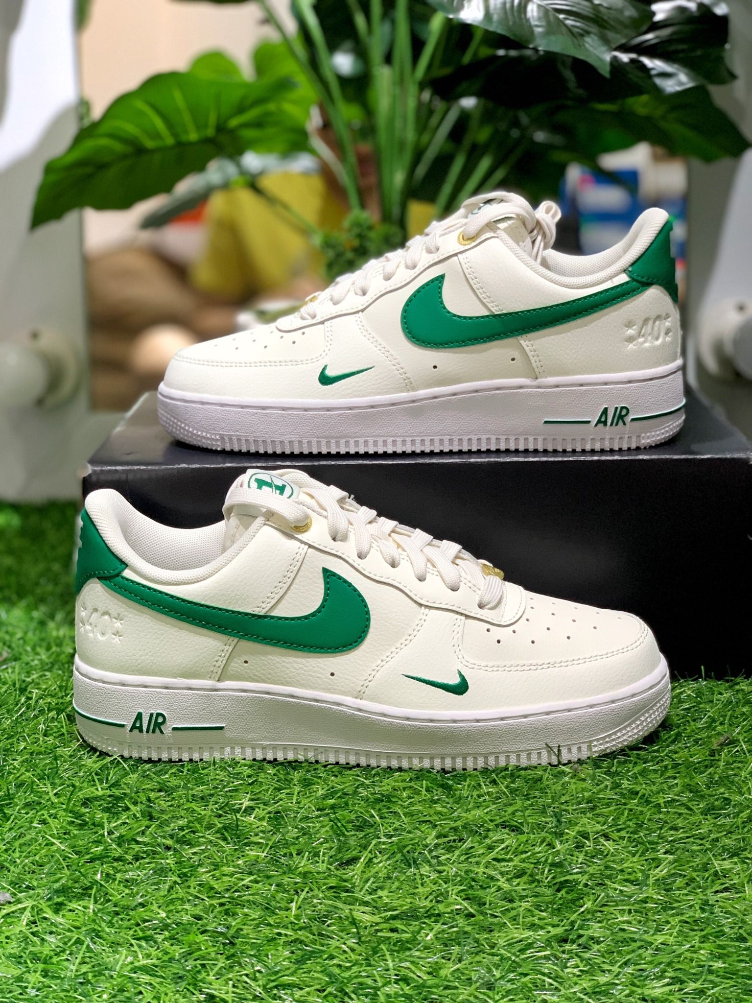 DQ7658-101 Nike Air Force 1 Low '07 LV8 40th Anniversary Sail Malachite