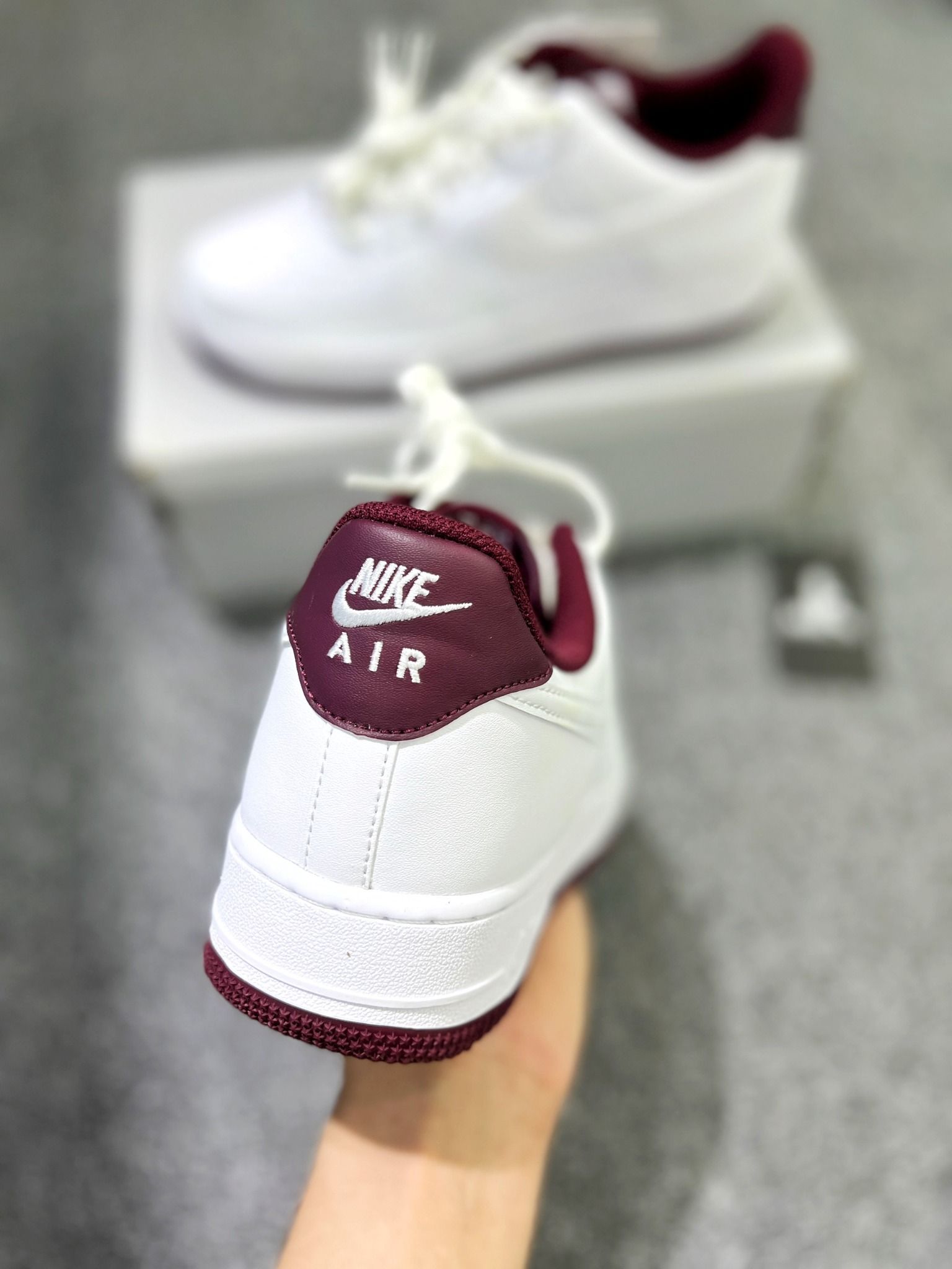  DH7561-106 Nike Air Force 1 Low '07 White Dark Beetroot 