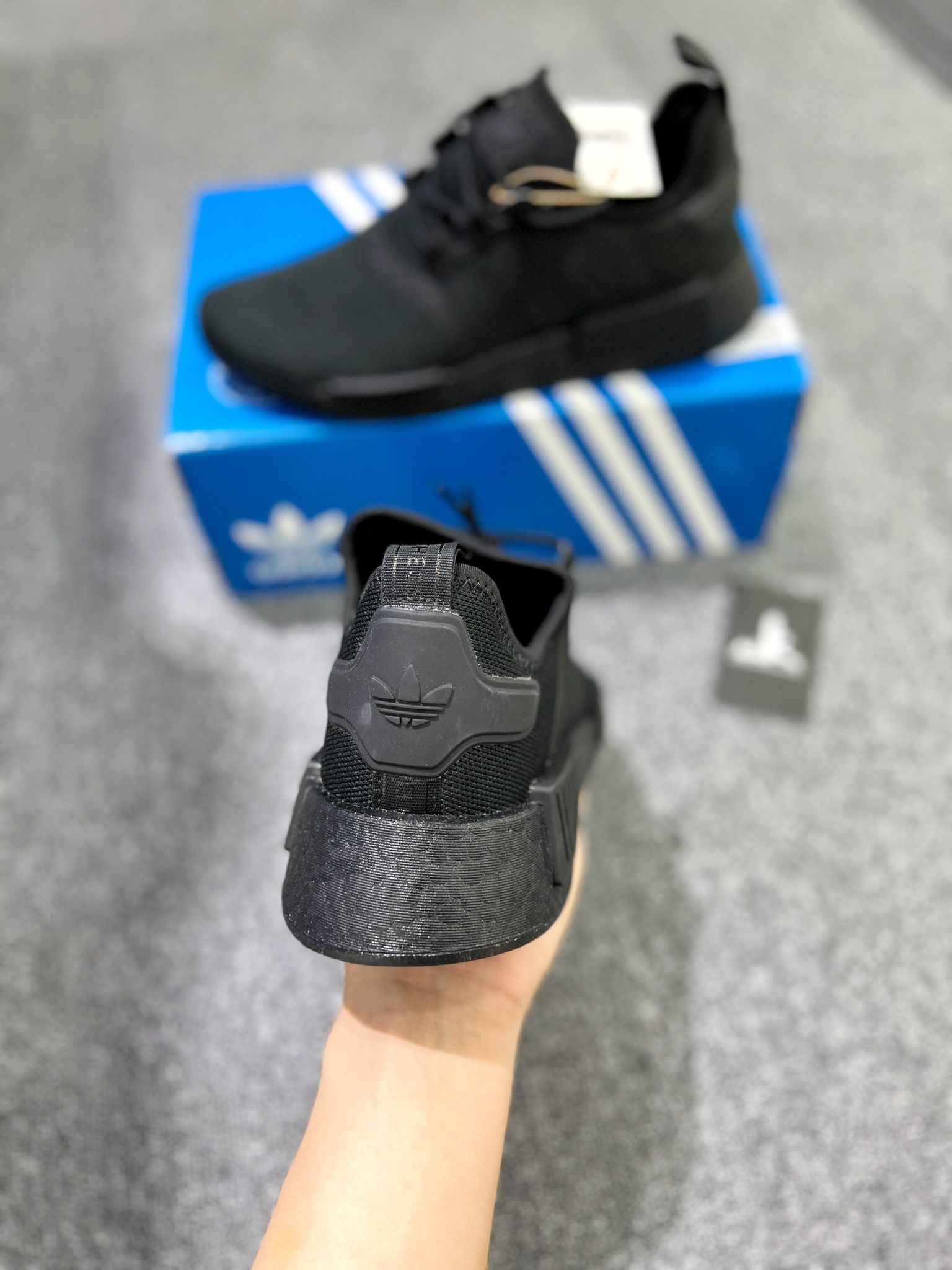 GZ9256 NMD R1 Primeblue Triple Black