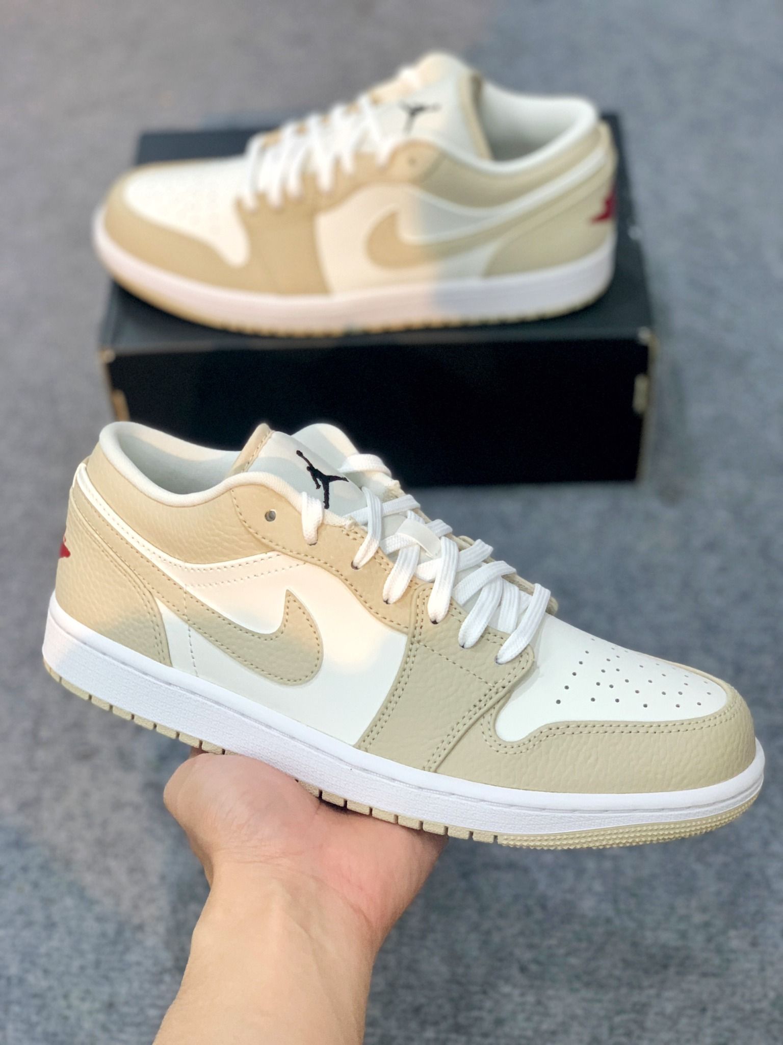 FB7168-121 Jordan 1 Low SE Heavy Tan Leather
