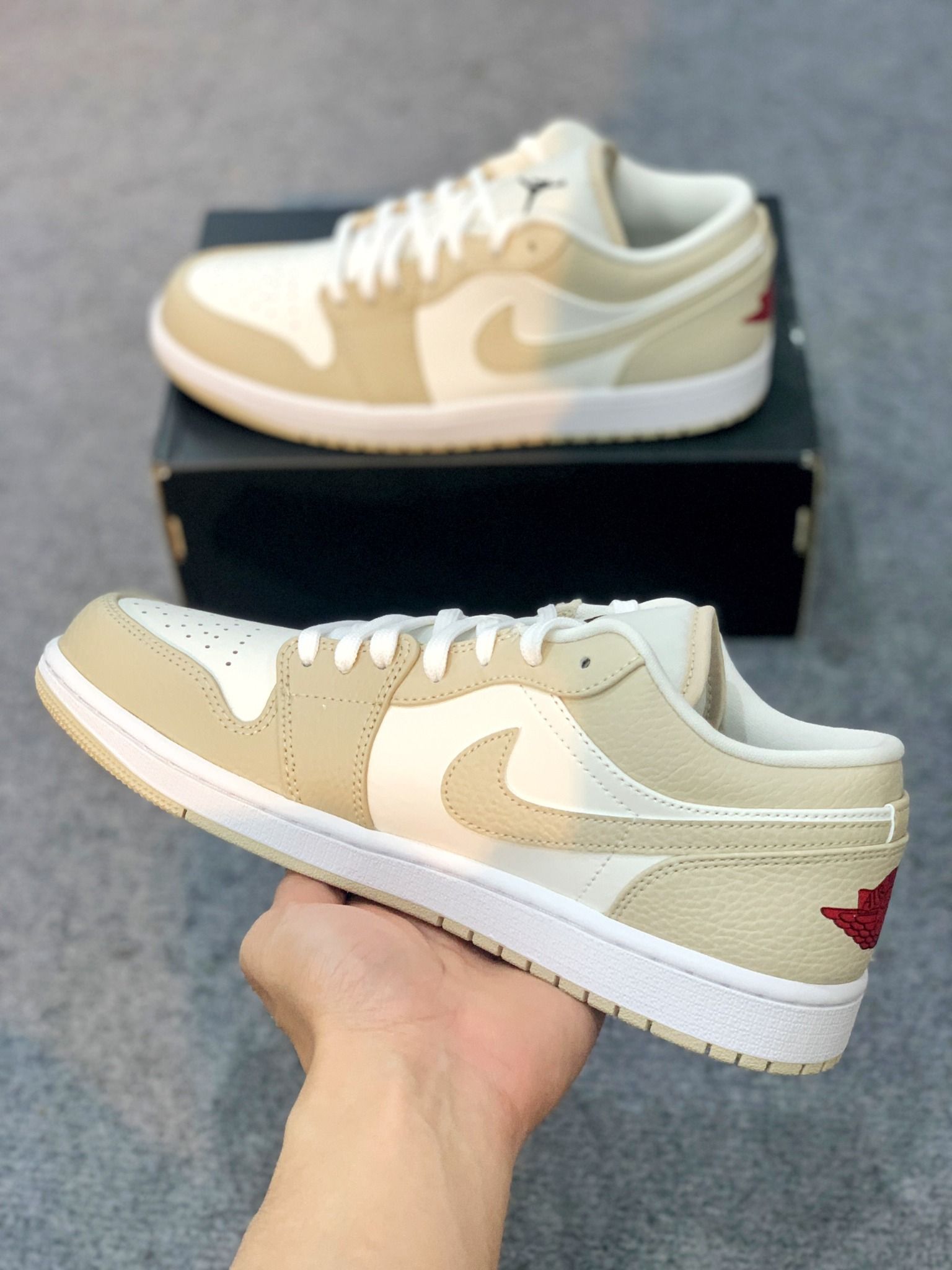  FB7168-121 Jordan 1 Low SE Heavy Tan Leather 