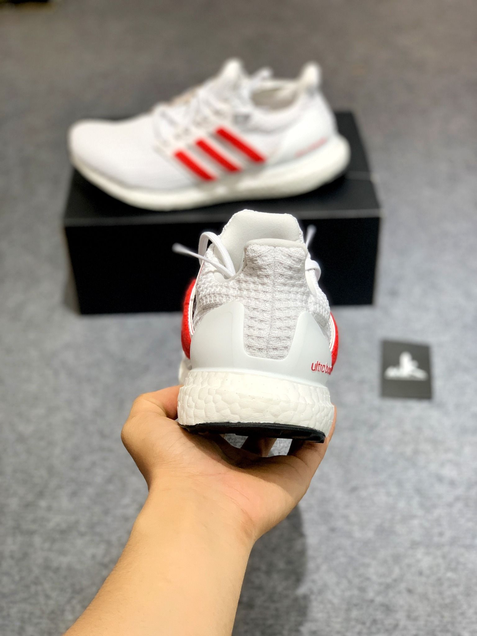  FY9336 Ultraboost 4.0 DNA White Scarlet 