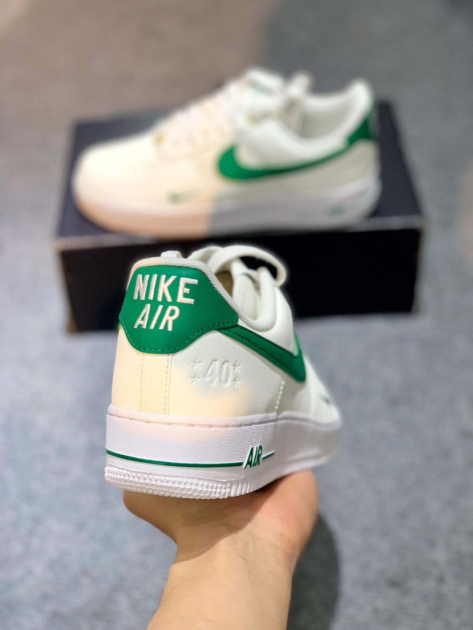 DQ7658-101 Nike Air Force 1 Low '07 LV8 40th Anniversary Sail Malachite