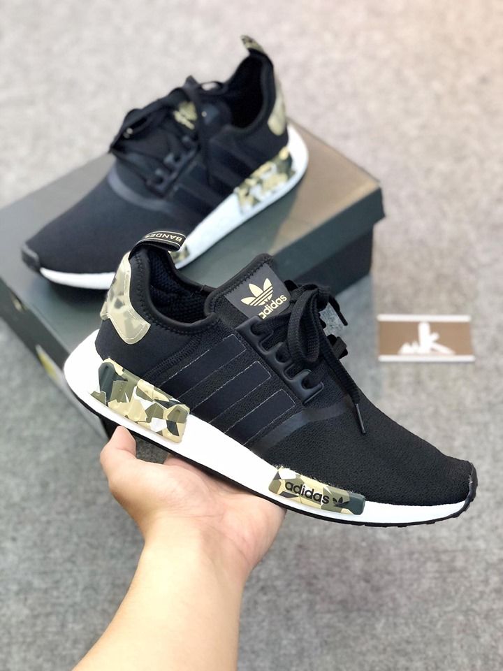  FW6417 - NMD R1 Black and Camo 