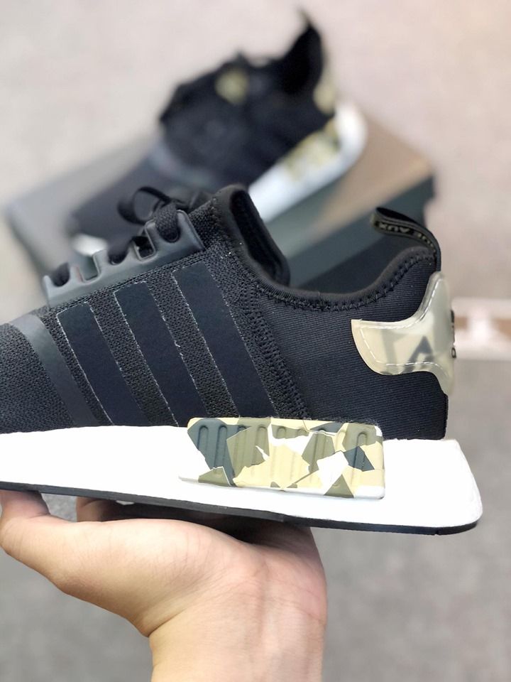  FW6417 - NMD R1 Black and Camo 