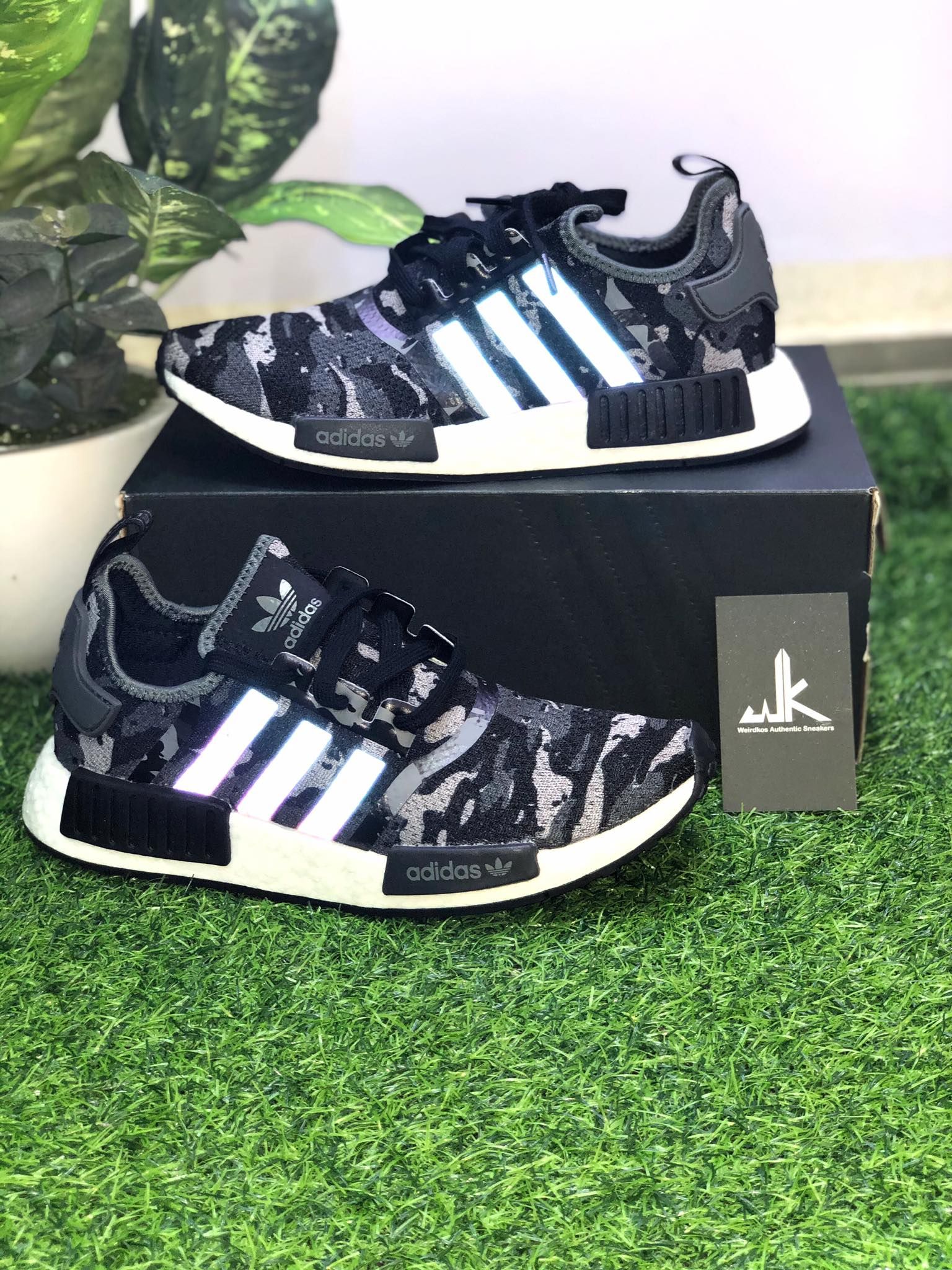 FZ0077 NMD R1 Camo Grey Black