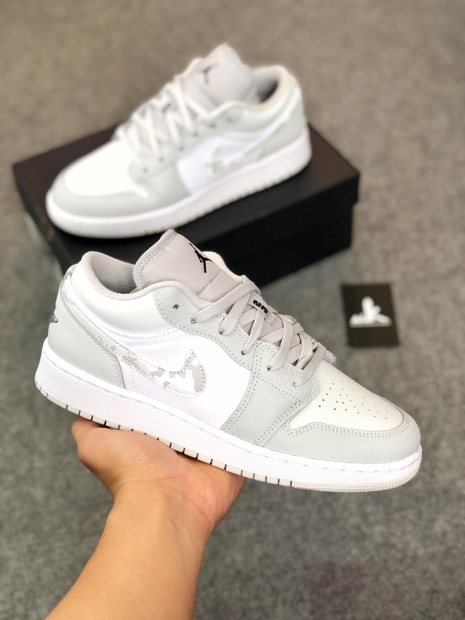  DD3234-100 Jordan 1 Low White Camo 