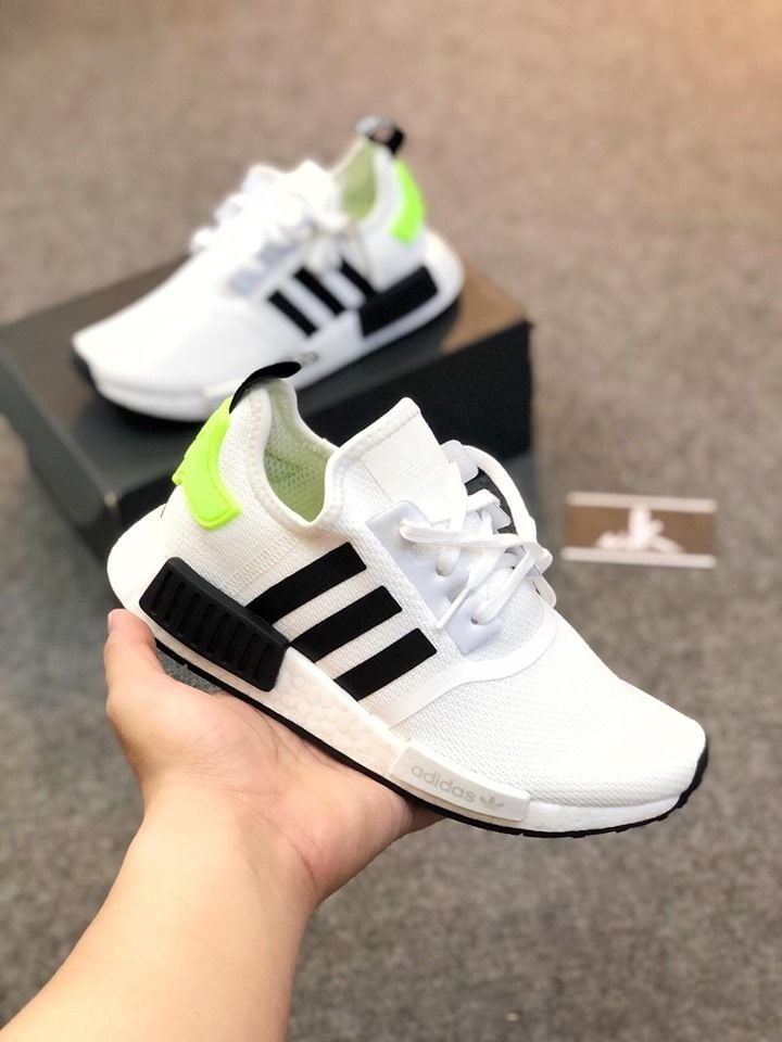 FW2699 - NMD R1 J 'White Black Signal Green'