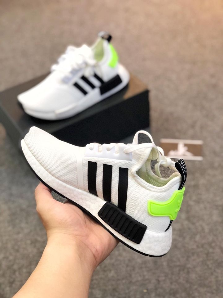 FW2699 - NMD R1 J 'White Black Signal Green'