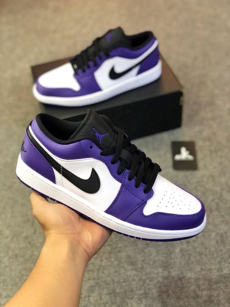  553558-500 Jordan 1 Low Court Purple 