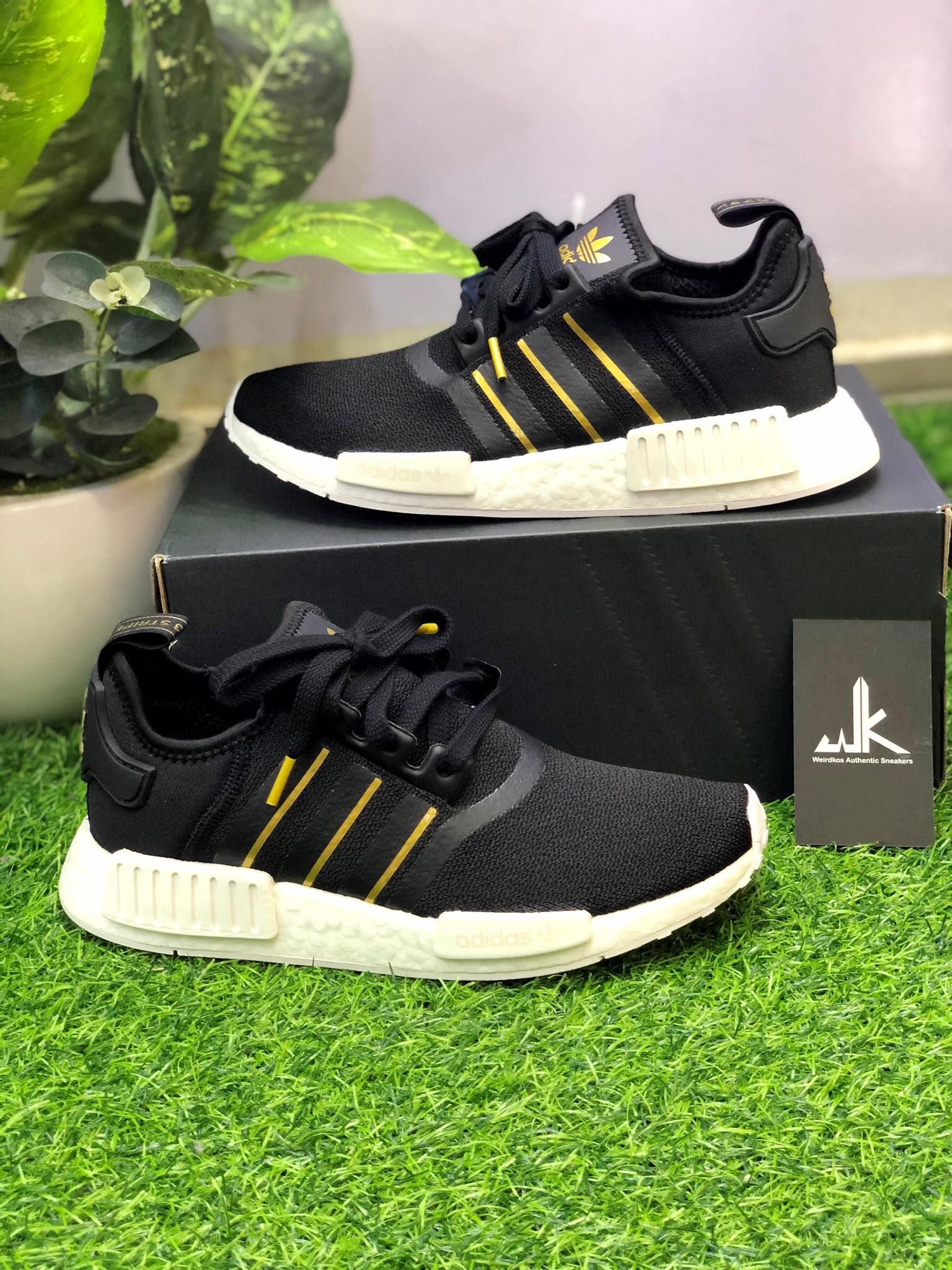 FW6433 NMD R1 Black Gold Metallic