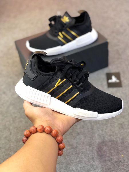  FW6433 NMD R1 Black Gold Metallic 