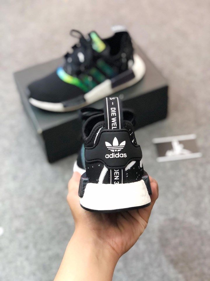  FW3331 - NMD R1 Black Metallic Green 