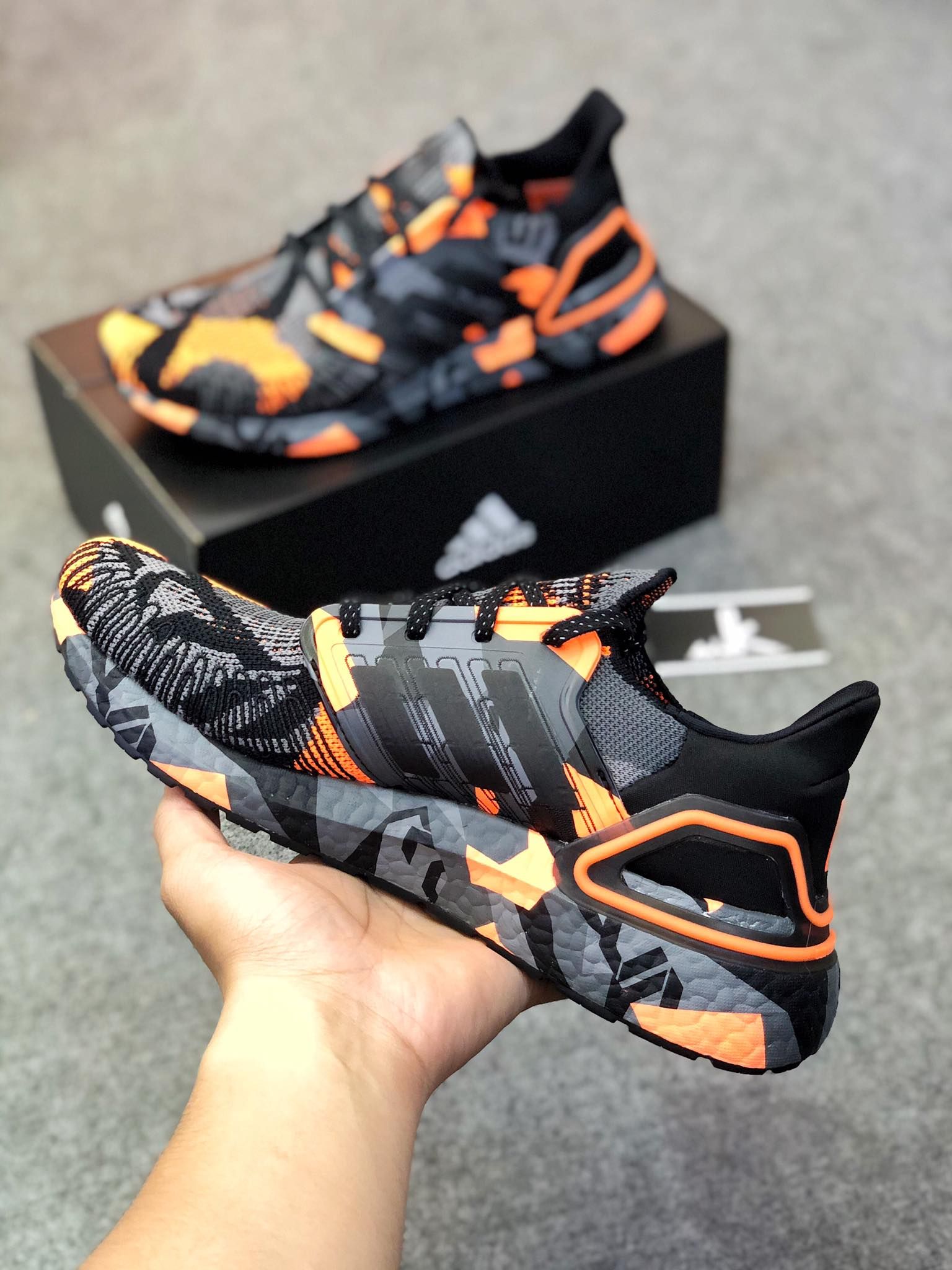 FV8330 - Ultraboost 20 Geometric Pack - Black Signal Orange