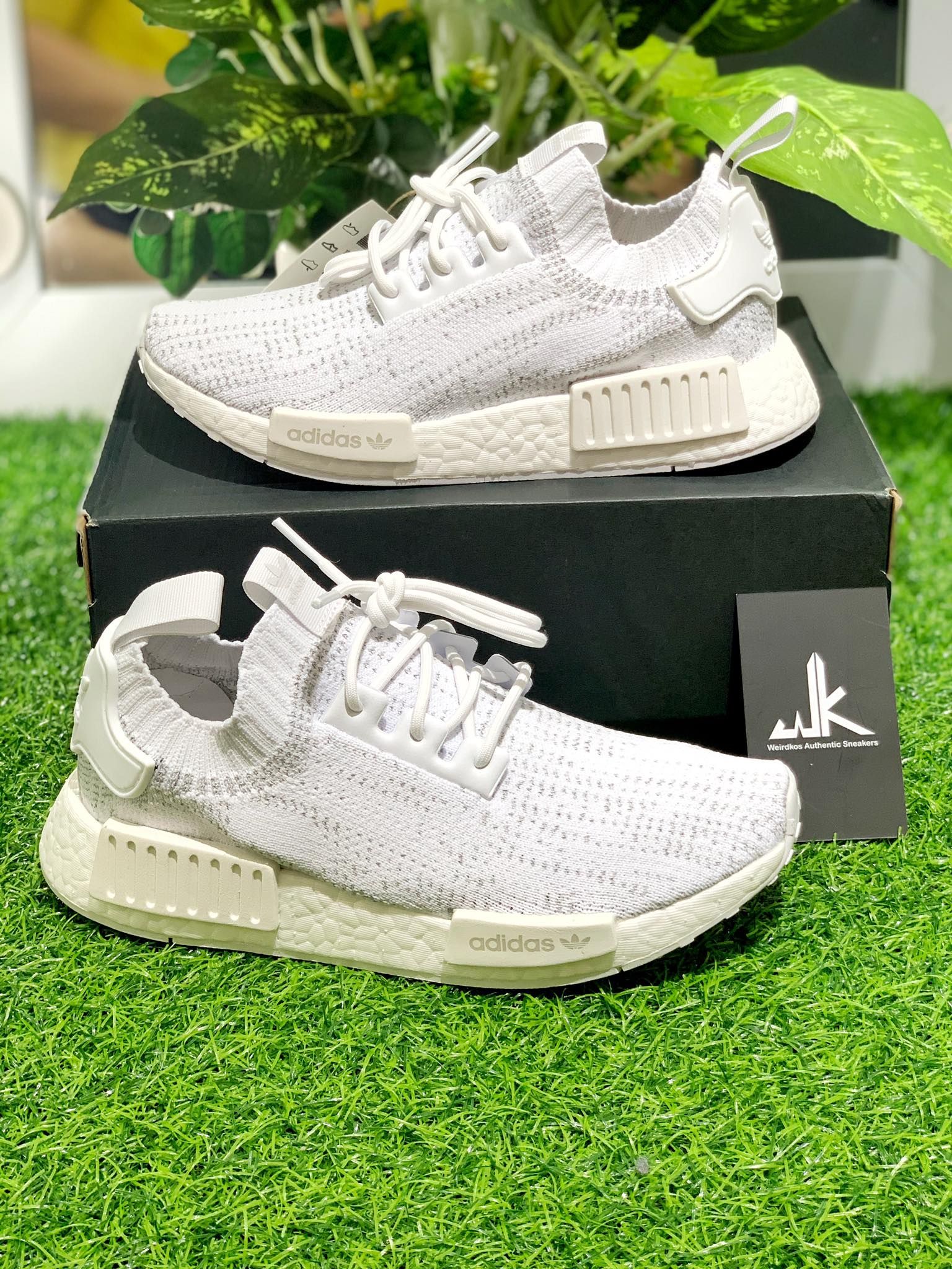 FX6768 NMD R1 Primeknit White Glitch