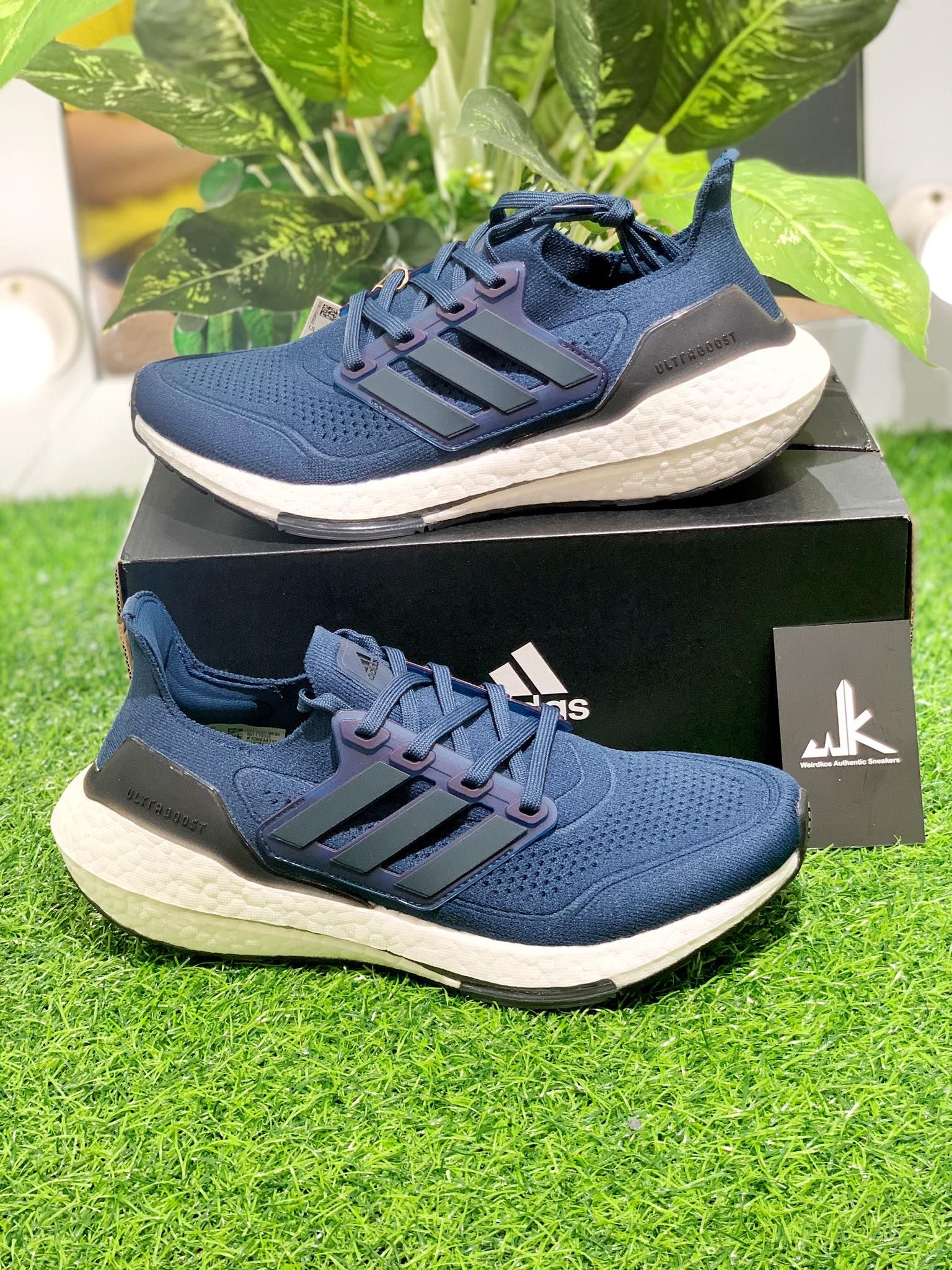 FY0350 UltraBoost 21 Crew Navy