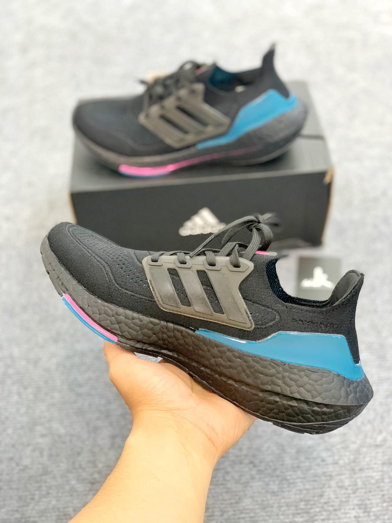  FZ1921 Ultraboost 21 Black Active Teal 