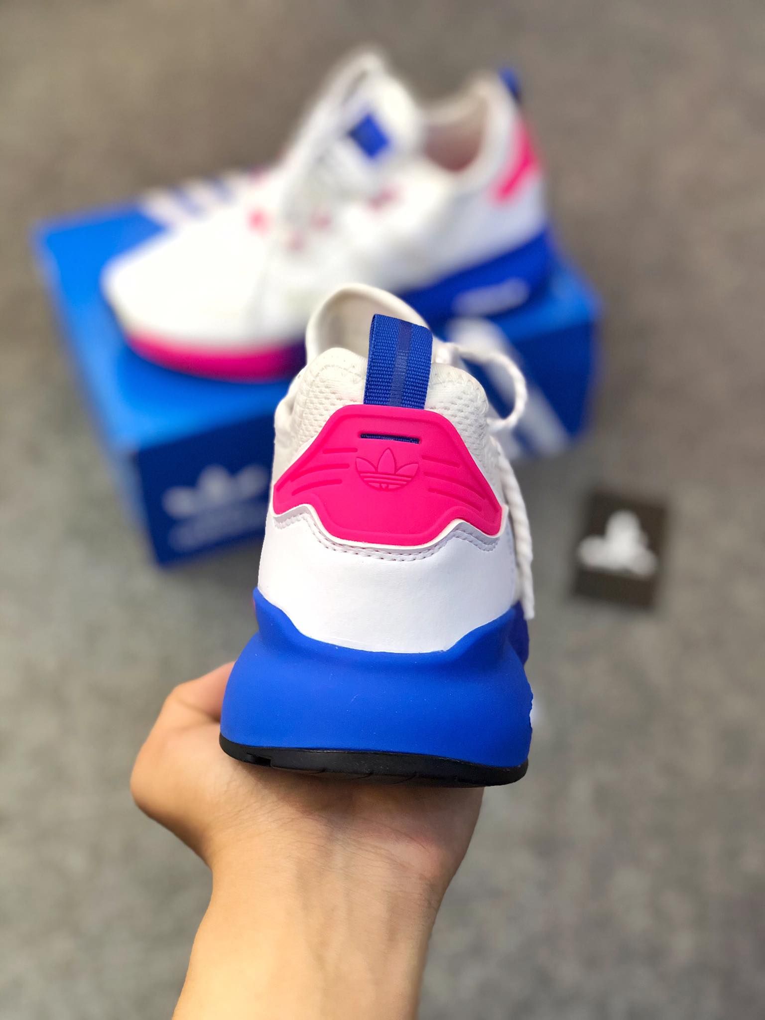  FY0605 - ZX 2K Boost White Pink Blue 