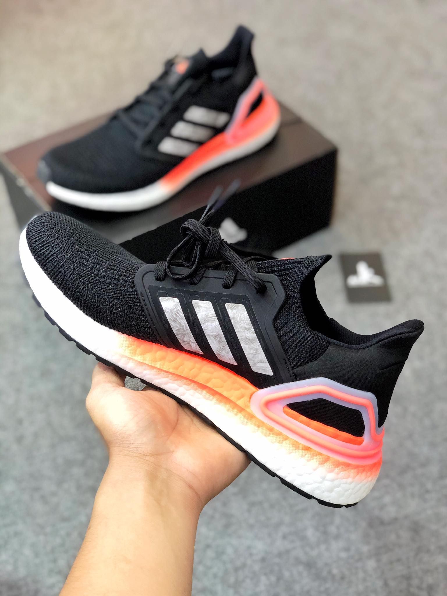  EG0756 Ultraboost 20 Core Black Signal Coral 