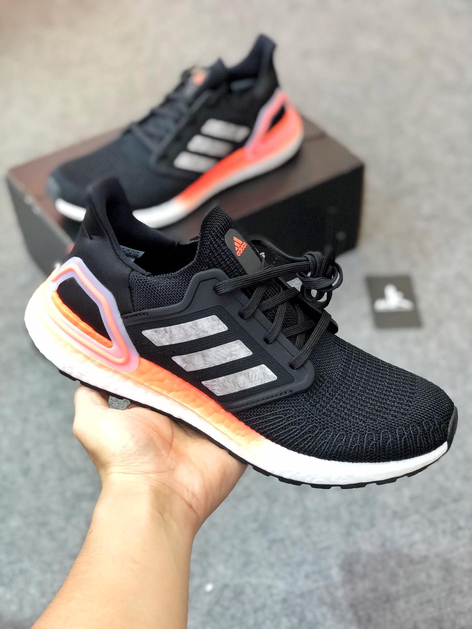  EG0756 Ultraboost 20 Core Black Signal Coral 