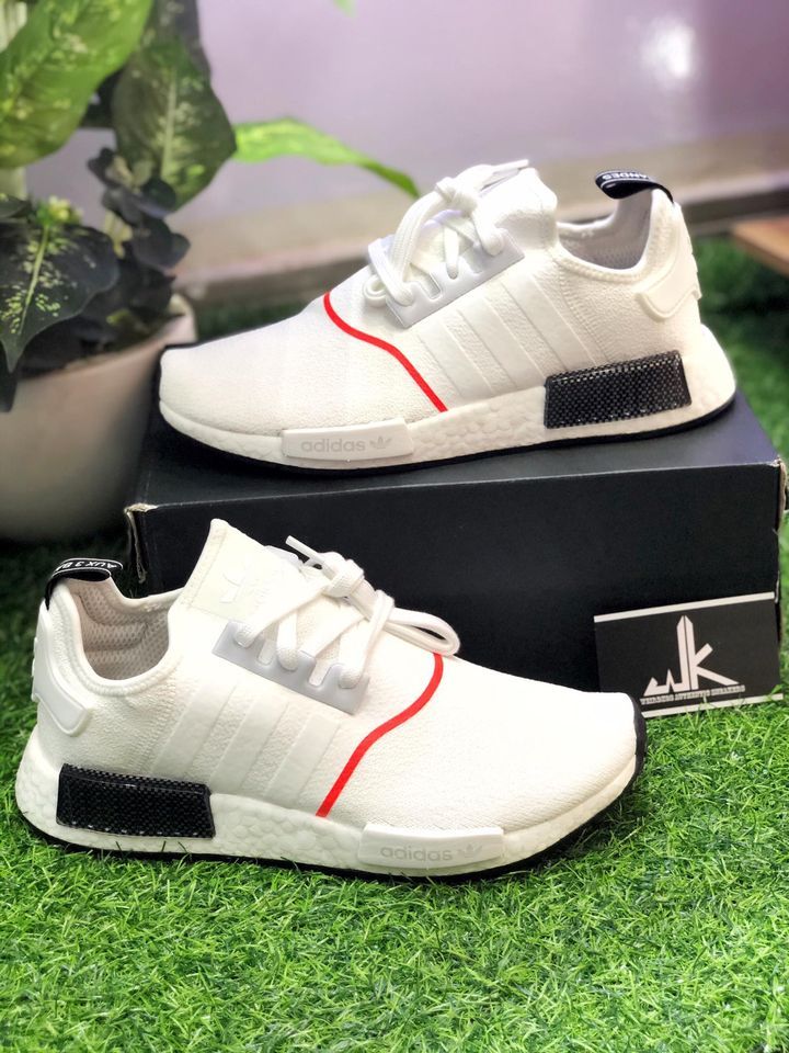 EE5086 NMD R1 White Solar Red