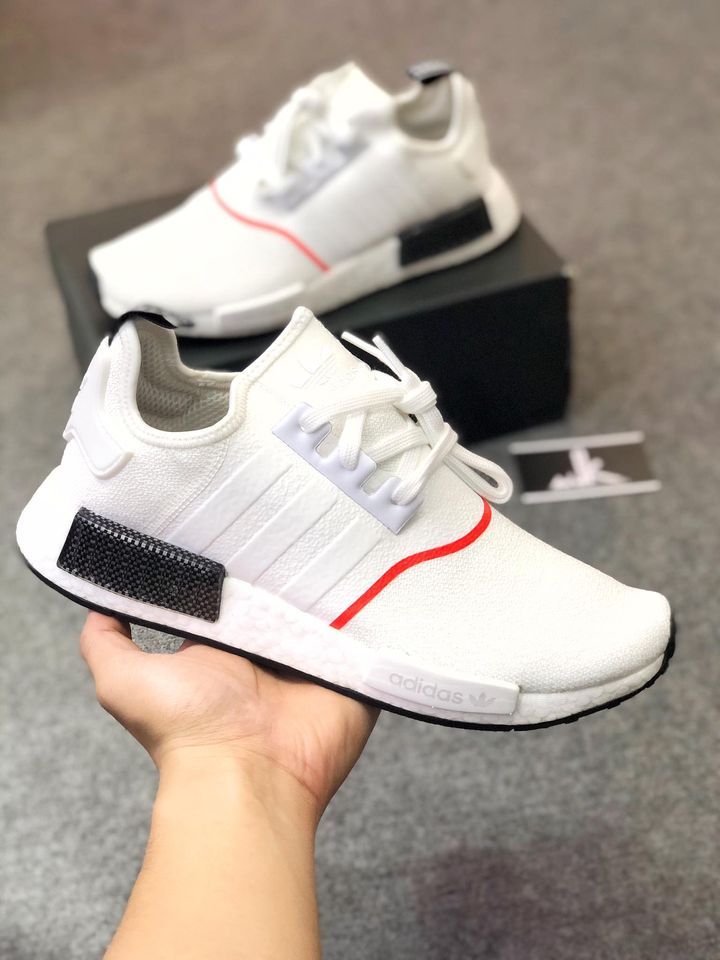  EE5086 NMD R1 White Solar Red 