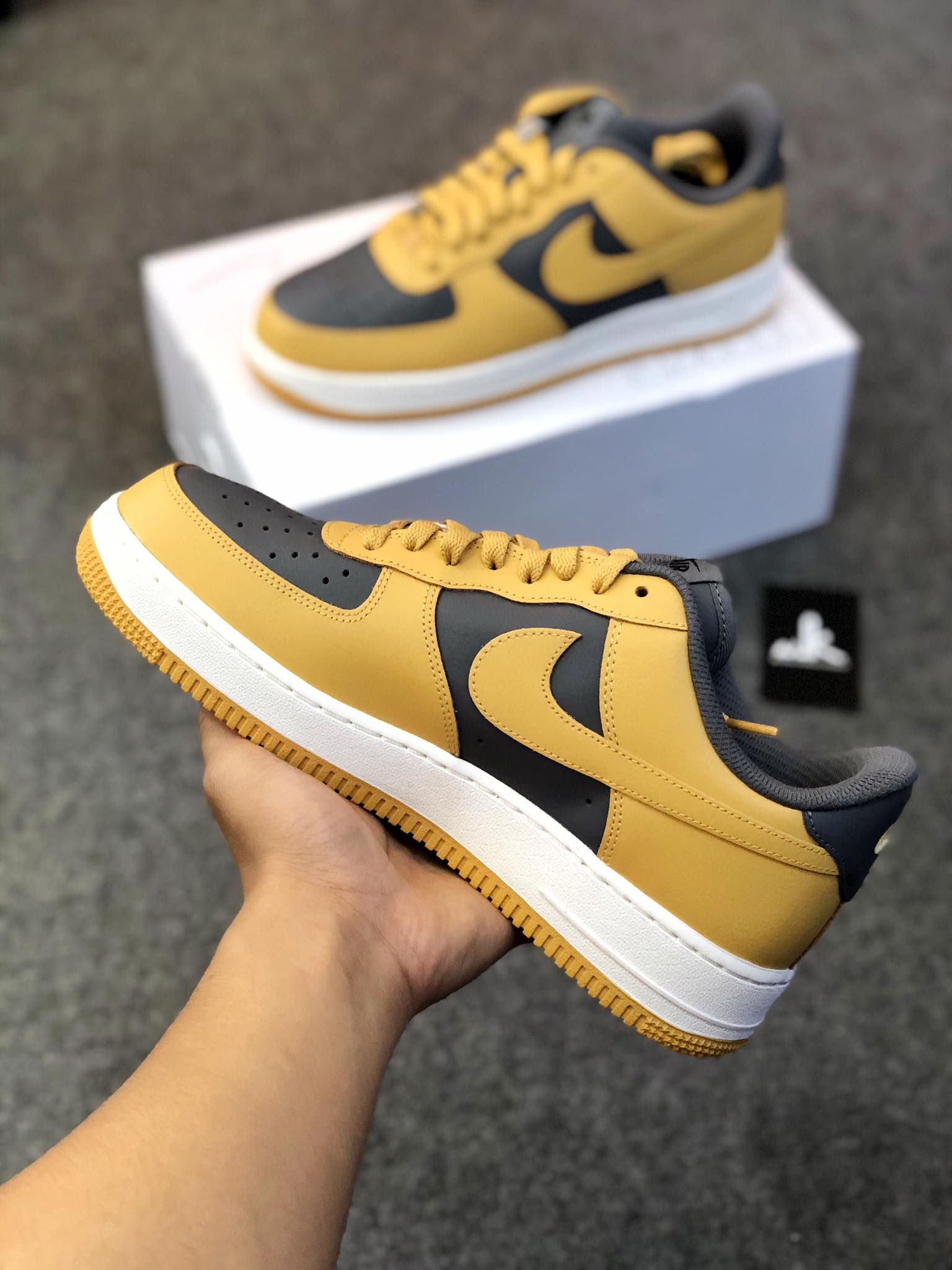  Nike Air Force 1 Brown Grey 