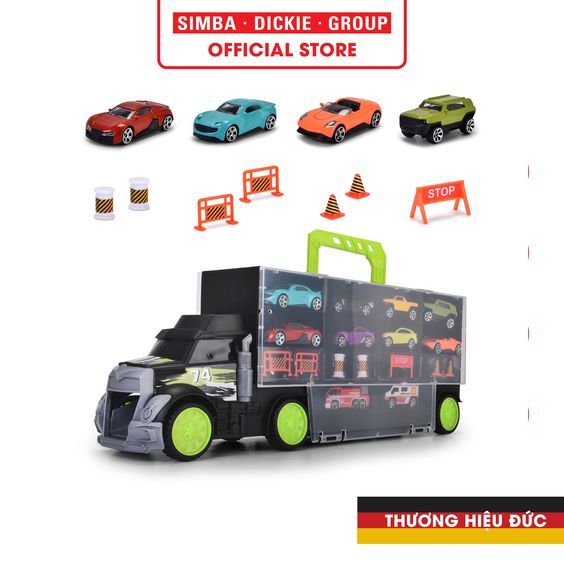 203747007 Bộ Đồ Chơi Xe Tải Chở Xe Hơi DICKIE TOYS Carry & Store Transporter